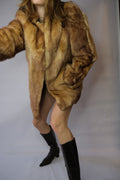 FUR COAT in camel