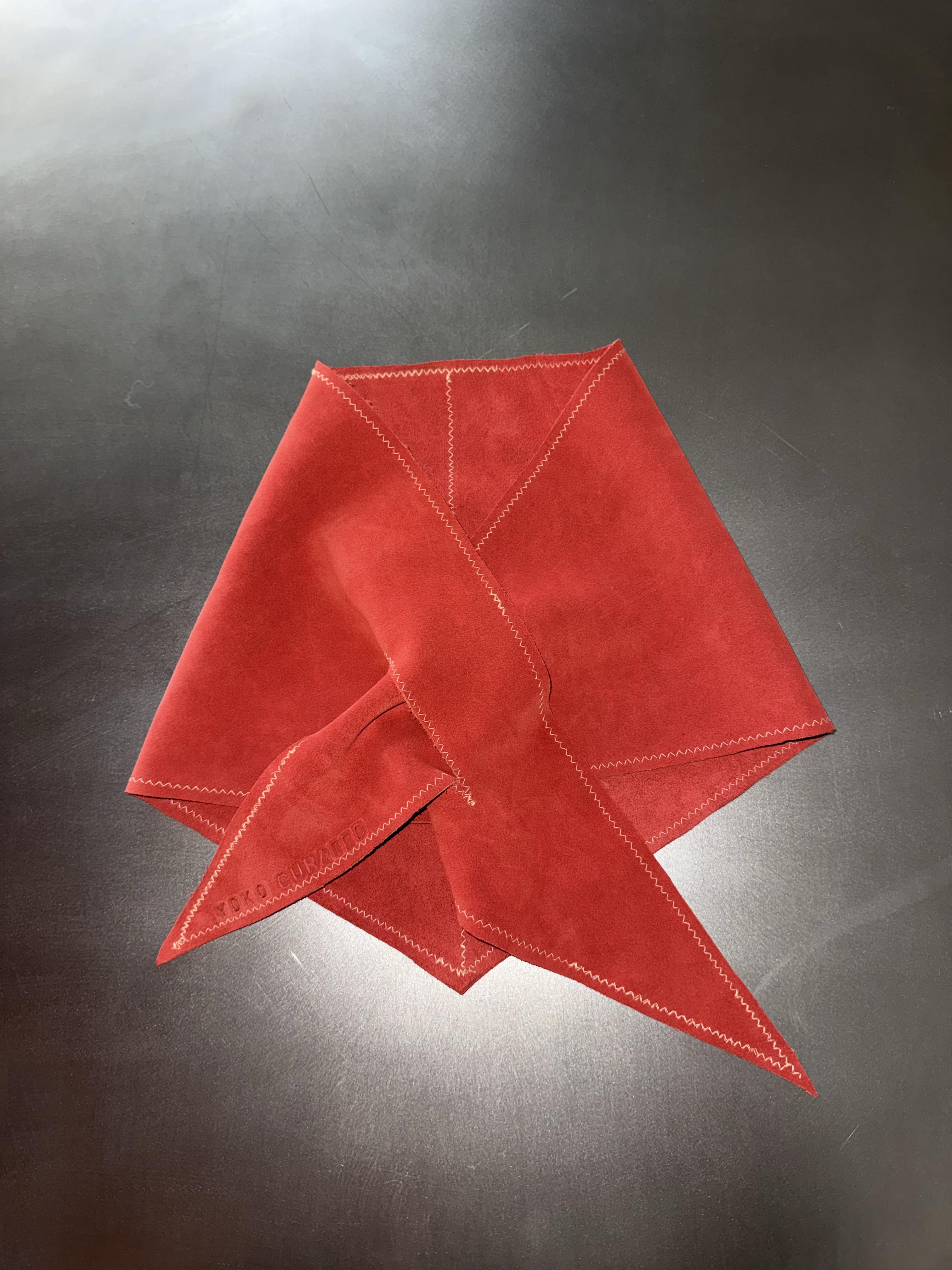 RED SUEDE SCARF