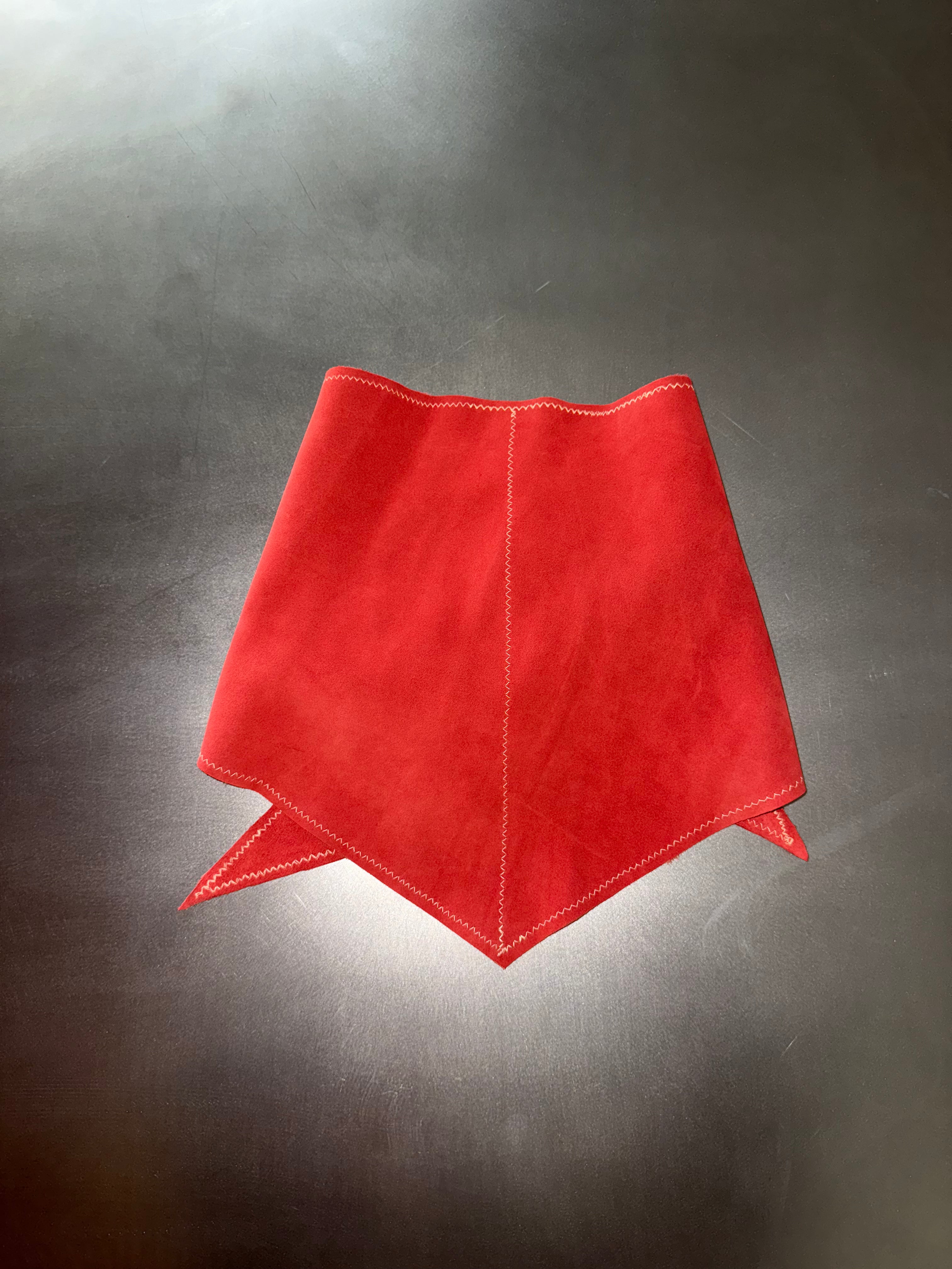 RED SUEDE SCARF