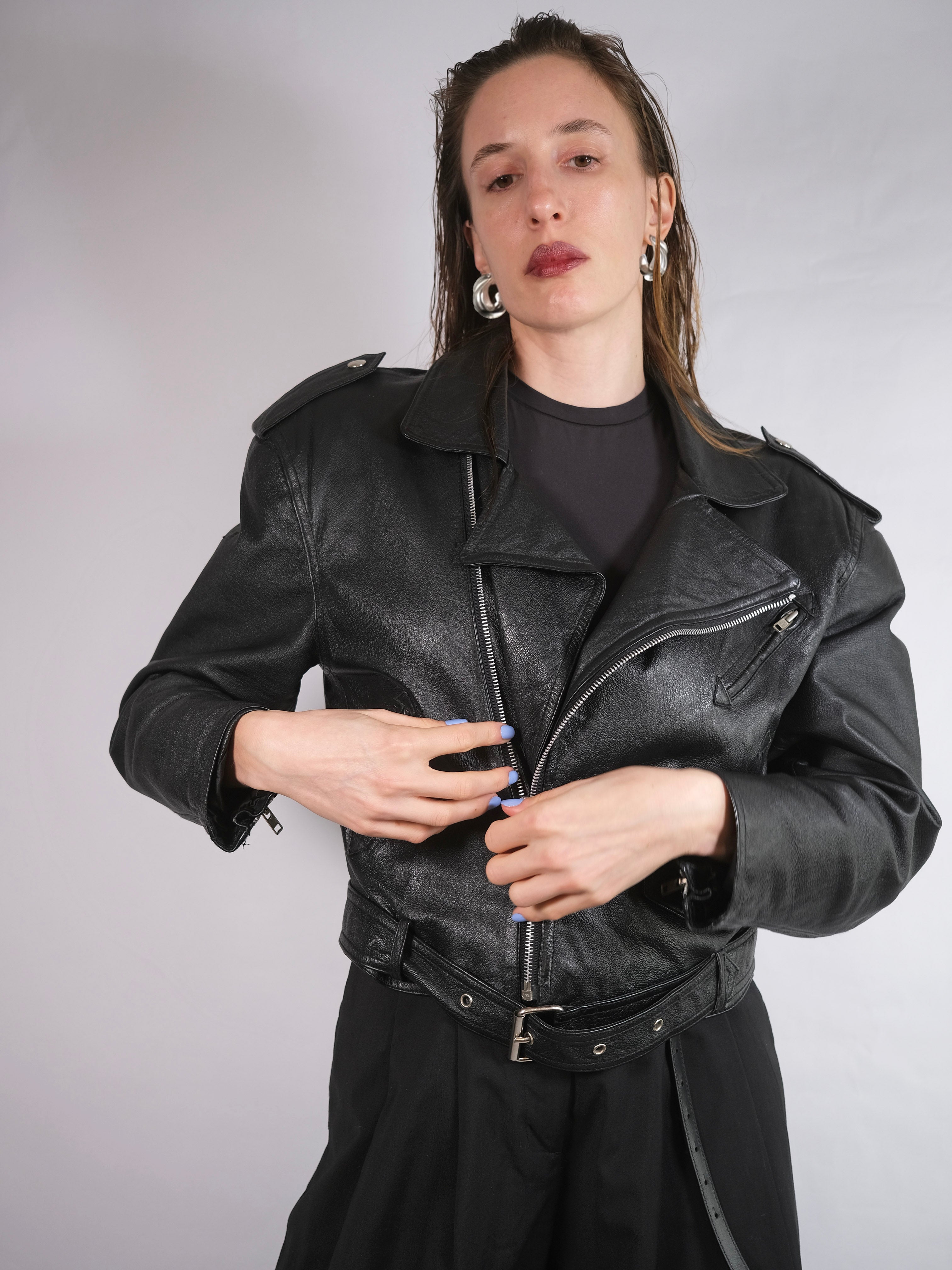 80S LEATHER MOTO JACKET